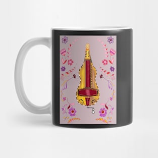 Floral hurdy gurdy 2 Mug